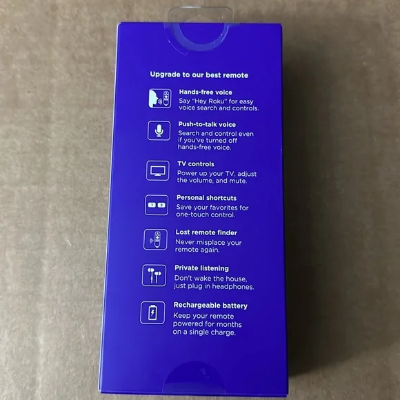 Roku Voice Remote Pro Rechargeable Netflix AppleTV+ Disney+ Paramount+ Brand New - Picture 2 of 4
